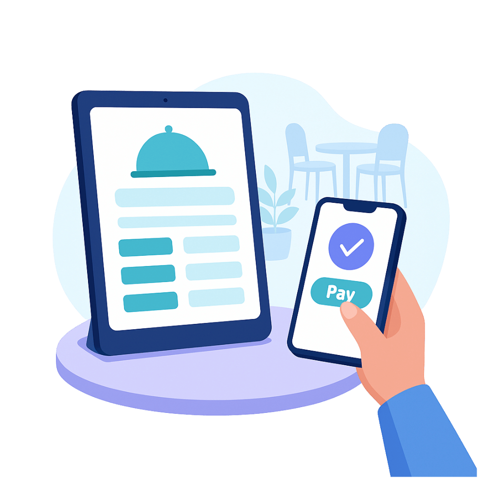 Guests ordering at the table